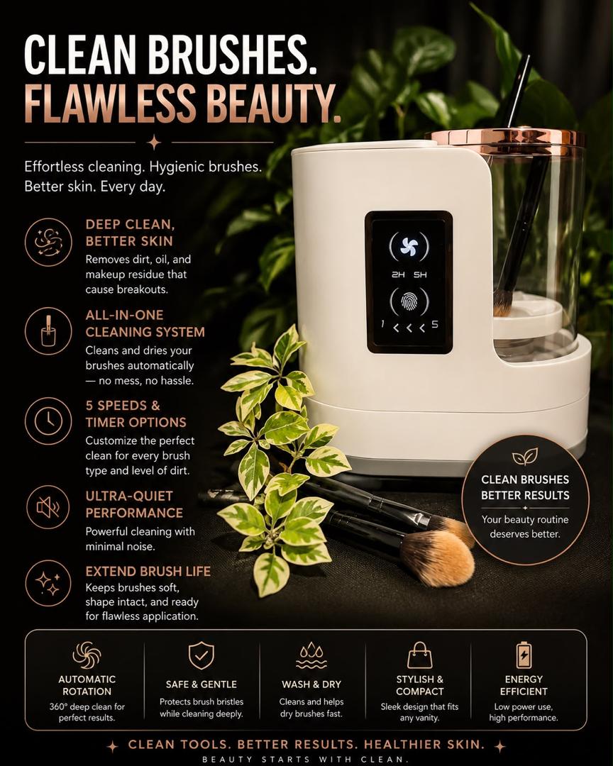 PureBloomz™ Brush Refresh Electric Cleaner & Dryer